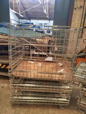 Magazijn krat bak metaal opbergbak transportbak gitterbox beschikbaar voor biedingen
