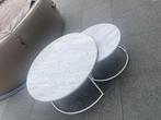 marmeren salontafel Set, Huis en Inrichting, Tafels | Salontafels, Ophalen, Overige materialen, Marmer, 50 tot 100 cm