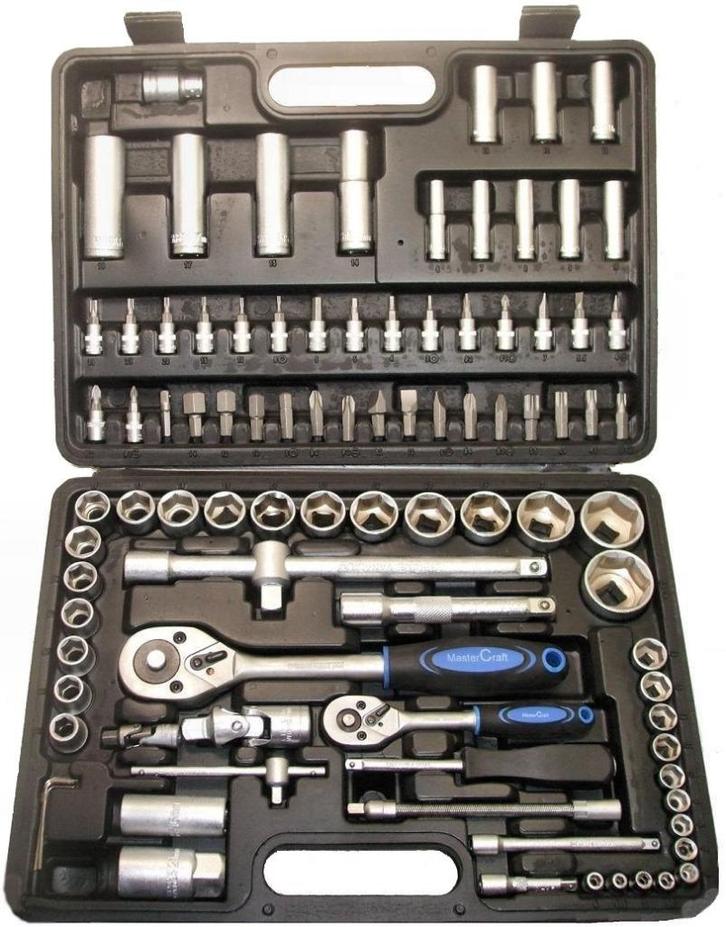 Doppenset 94-dlg  Chroom-Vanadium - Nieuw, Auto diversen, Autogereedschap, Nieuw, Ophalen of Verzenden