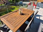 Bristol teak tuintafel met 4 stoelen, Tuin en Terras, Ophalen, Gebruikt