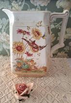 Prachtige oude beboterde kan met vogeltjes en bloemen, Antiek en Kunst, Ophalen of Verzenden