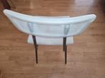 Prachtige witte plastic stoel met chromen poten, Huis en Inrichting, Stoelen, Ophalen, Zo goed als nieuw