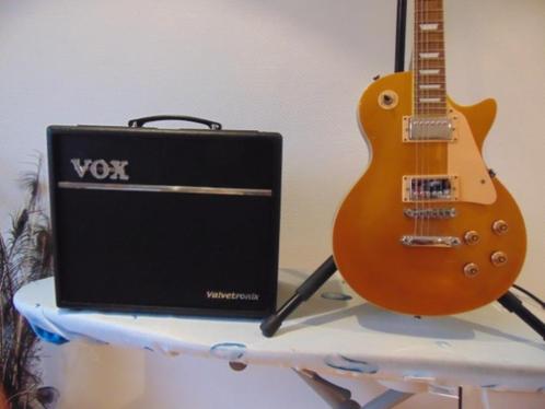 Gitaar Les Paul Gold Top + Versterker VOX VT20+ . nieuw !!!, Muziek en Instrumenten, Snaarinstrumenten | Gitaren | Elektrisch