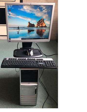 HP PC 8GB RAM, SSD+HD, monitor, muis en toetsenbord beschikbaar voor biedingen