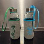Lot de 2 gourdes en verre 50 cl, Huis en Inrichting, Keuken | Servies, Ophalen of Verzenden, Nieuw, Glas, Kom(men)