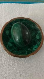 Bol et oeuf en malachite katanga congo, Ophalen of Verzenden, Mineraal