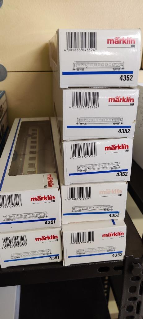 Märklin Memlingrijtuigen 4351 en 4352, Hobby en Vrije tijd, Modeltreinen | H0, Nieuw, Wagon, Wisselstroom, Märklin, Ophalen of Verzenden