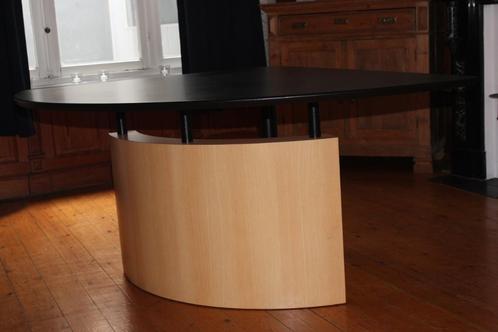 Table design en placage noir/hêtre - forme spéciale, Maison & Meubles, Tables | Tables à manger, Utilisé, 100 à 150 cm, 100 à 150 cm