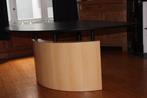 Table design en placage noir/hêtre - forme spéciale, 100 à 150 cm, 100 à 150 cm, Autres matériaux, Design