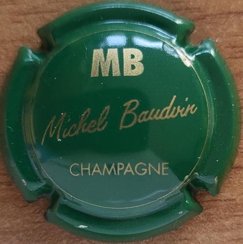 Champagnecapsule Michel Baudvin Groen & Goud nr. 03, Verzamelen, Wijnen, Nieuw, Champagne, Frankrijk, Ophalen of Verzenden