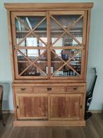 vitrinekast teak, Huis en Inrichting, Ophalen, 200 cm of meer, Glas, Zo goed als nieuw