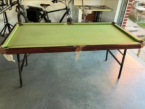 Gebruikte inklapbare biljarttafel, Sport en Fitness, Biljarten en Poolen, Gebruikt, Biljarttafel, Ophalen