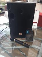 BAFFLE AMPLIFIÉ : micro sans fil +BLUETOOTH +USB +SD+CD, Ophalen of Verzenden, Gebruikt