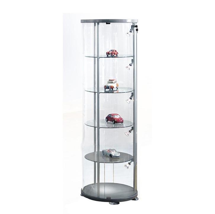 Vitrinekast glas rond glasvitrine met slot - Verzamelingen, Verzamelen, Complete verzamelingen en Collecties, Verzenden