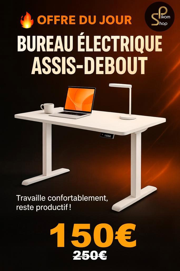 In hoogte verstelbaar elektrisch bureau 160  80 cm, Huis en Inrichting, Bureaus, Nieuw, Bureau, Elektrisch, Ophalen of Verzenden