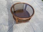table basse ronde en rotin, Maison & Meubles, Comme neuf, 50 à 100 cm, Autres essences de bois, Rond