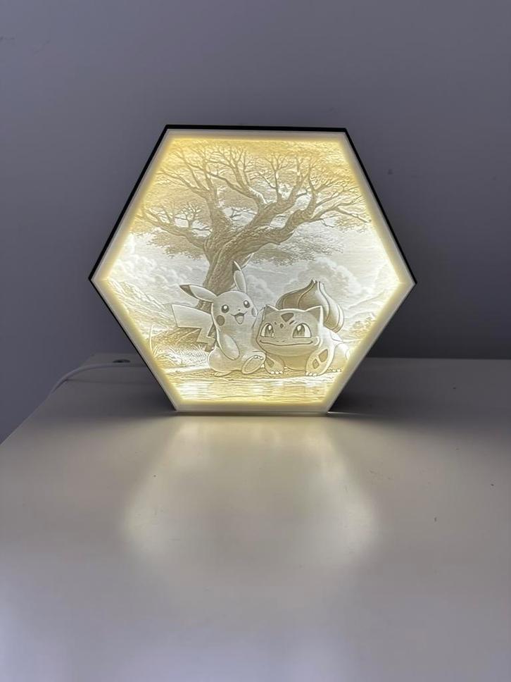 Pokémon LED Lichtbox – Unieke nachtlamp – 3D-geprint, Maison & Meubles, Lampes | Appliques, Neuf, Enlèvement