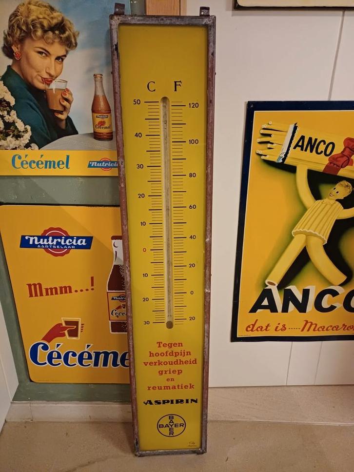 Thermomètre à aspirine Bayer, Collections, Marques & Objets publicitaires, Utilisé, Enlèvement