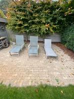 3 houten ligstoelen. Goede maar gebruikte staat., Tuin en Terras, Ligbedden, Ophalen, Gebruikt, Hout