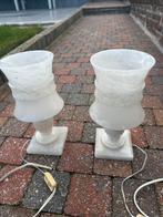 2 vintage lampjes van alabaster periode jaren 50, Ophalen, Zo goed als nieuw