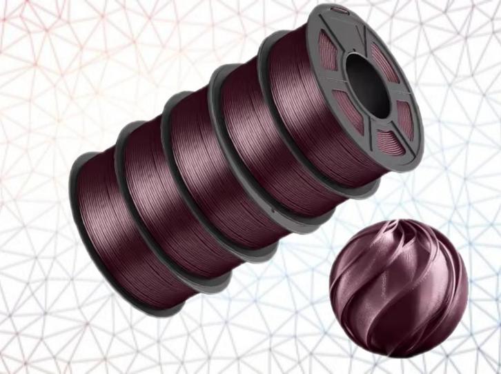 JAYO 3D filament TPU SILK Bordeaux rol a 1 kilo., Computers en Software, 3D-printerbenodigheden, Nieuw, Verzenden
