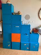 Blauwe lockerkast - hangkast, Huis en Inrichting, Ophalen, Zo goed als nieuw