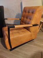 zetel leder ? kleur bruin met zwarte leuningen. nieuw., Ophalen, Nieuw