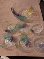 Grote glazen schotel met 6 kleinere kommetjes, Ophalen