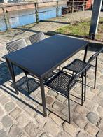 Tafel + stoelenset (inclusief kussens), Huis en Inrichting, Tafels | Eettafels, Ophalen, Zo goed als nieuw