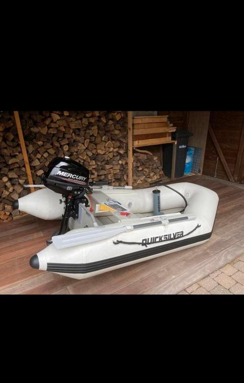 Bateau (QuickSilver)by Mercury et Moteur 3,5cv, Watersport en Boten, Rubberboten, Zo goed als nieuw, Zodiac, Minder dan 70 pk