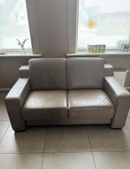 Lederen beige zetel, Huis en Inrichting, Ophalen, Minder dan 75 cm, 150 tot 200 cm, Tweepersoons