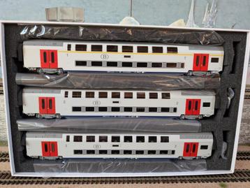 NMBS SNCB | Lsmodels M6 Set ven 3 Dubbeldek Rijtuigen  | AC beschikbaar voor biedingen