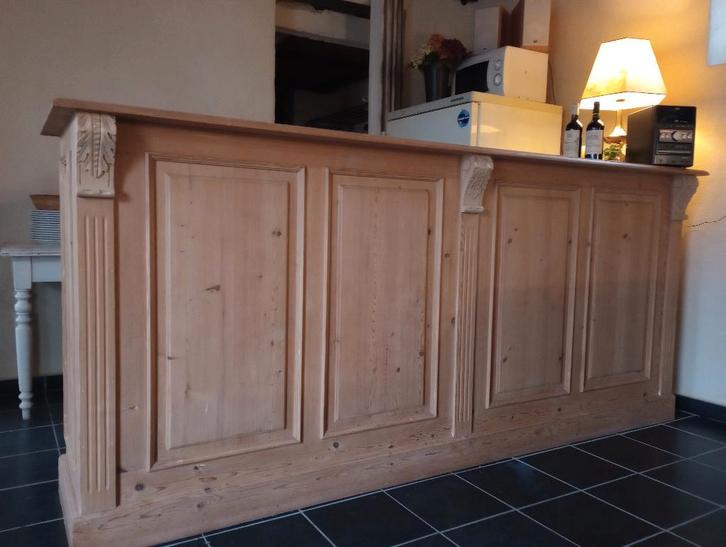 comptoir de café en bois de pin, Articles professionnels, Horeca | Mobilier & Aménagement, Installation pour bar, Utilisé, Enlèvement