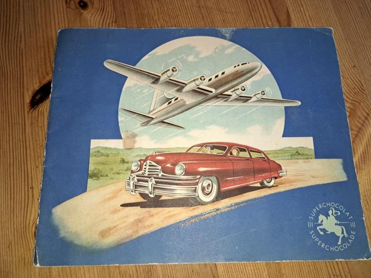 "Chevaliers du progrès", livre vignettes Chocolat Jacques, Verzamelen, Luchtvaart en Vliegtuigspotten, Zo goed als nieuw, Boek of Tijdschrift