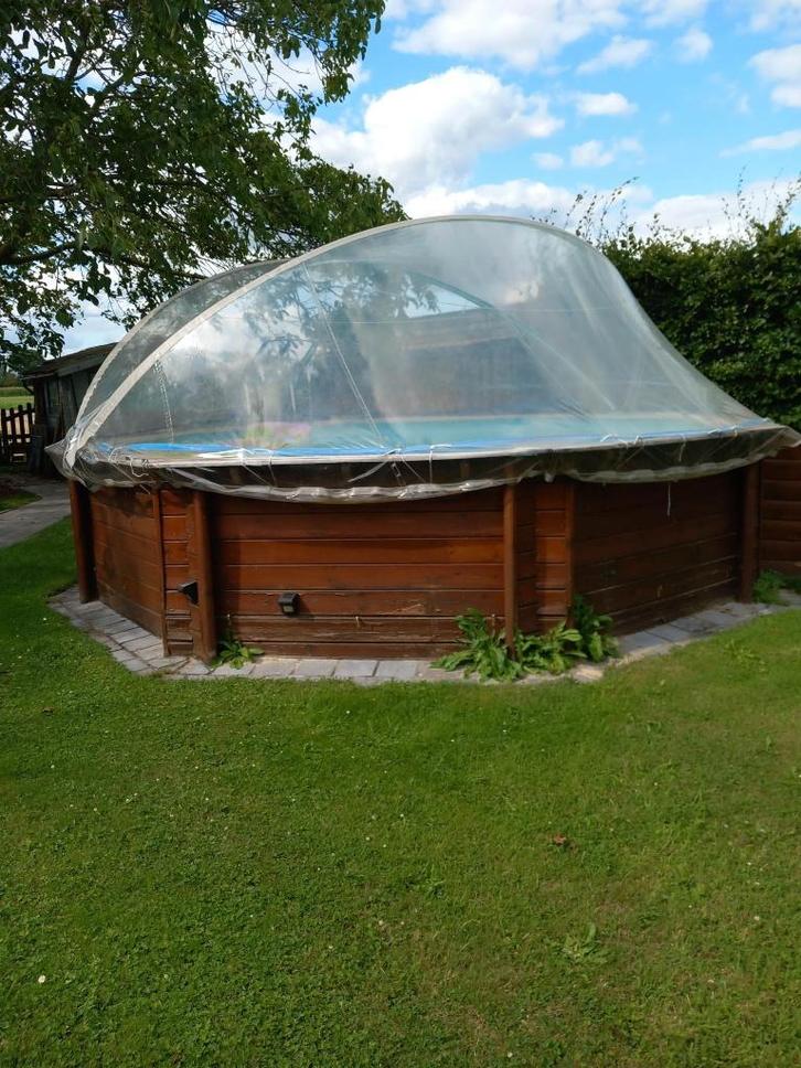 Cabrio dome - zwembadbubbel, Tuin en Terras, Zwembad-toebehoren, Gebruikt, Verwarming, Ophalen