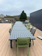 Tables de jardin avec de belles chaises d’extérieur, Comme neuf, Aluminium
