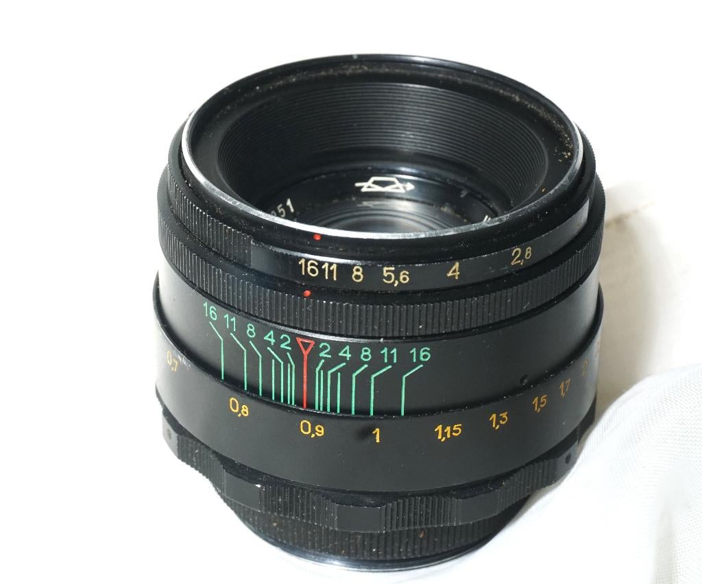 Helios 44-2 M42 (bijna nieuw) + adapterring mogelijk, Audio, Tv en Foto, Fotocamera's Analoog, Zo goed als nieuw, Spiegelreflex