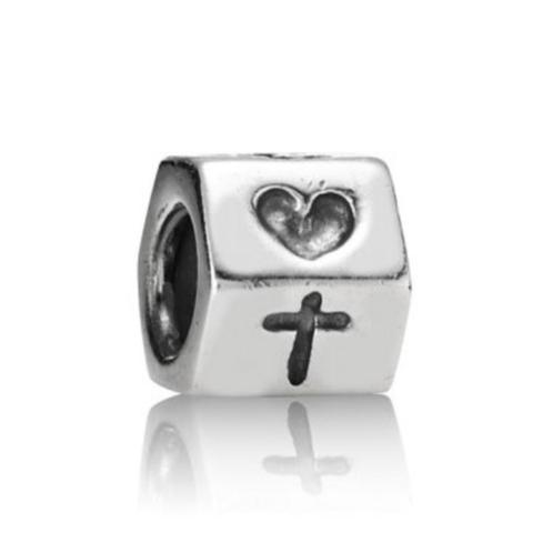 Pandora zilveren bedel geloof hoop liefde, Handtassen en Accessoires, Bedels, Pandora, Zilver, 1 bedel, Ophalen of Verzenden
