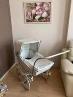 Prachtige vintage witte kinderwagen, Kinderen en Baby's, Kinderwagens en Combinaties, Gebruikt, Verstelbare duwstang, Ophalen