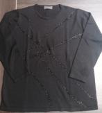 Zwarte fijngebreide trui met glinsterende steentjes, Ophalen of Verzenden, Zo goed als nieuw, Maat 42/44 (L), Zwart