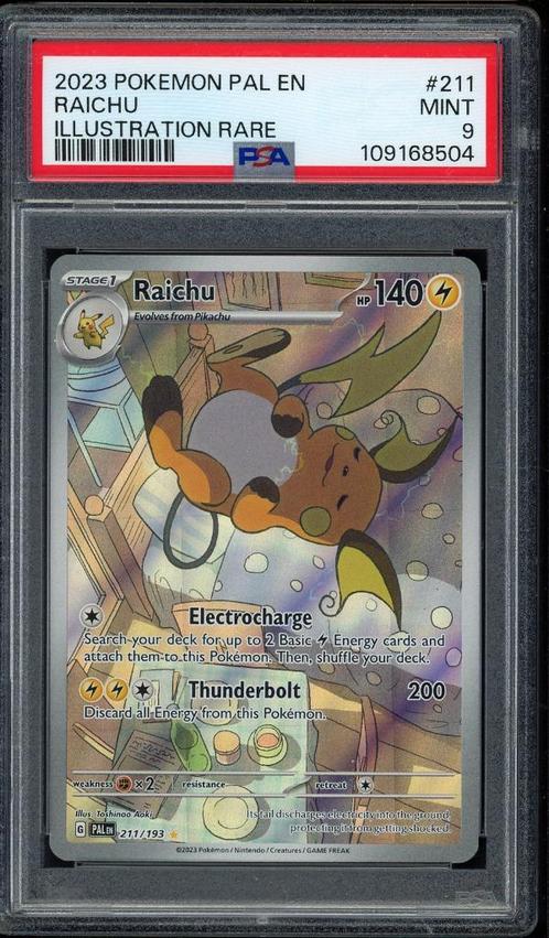 Raichu [IR] PSA 9 - 211/193 - Paldea Evolved 2023, Hobby en Vrije tijd, Verzamelkaartspellen | Pokémon, Zo goed als nieuw, Losse kaart