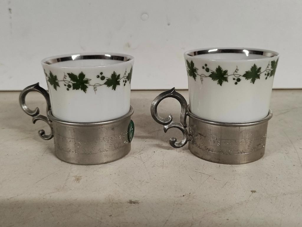 2 vintage espresso tasjes Alwe Zinn, Ophalen of Verzenden