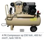 COMPRESSOR 4PK OP 230 Volt, 400 liter per min.!!, Doe-het-zelf en Bouw, Compressors, Ophalen, Zo goed als nieuw