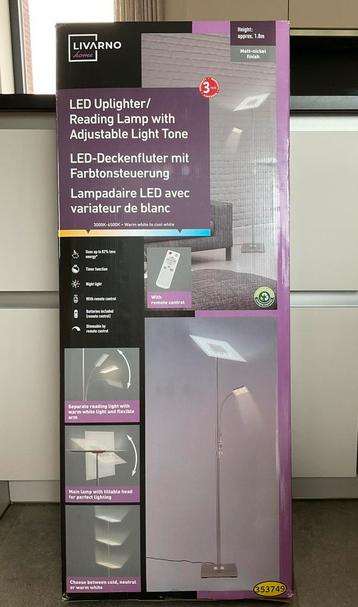 Livarno home Ledstaanlamp met leeslampje 1,8m beschikbaar voor biedingen