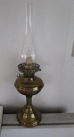 grote koperen petroleumlamp 59 cm H, Antiek en Kunst, Ophalen of Verzenden, Koper