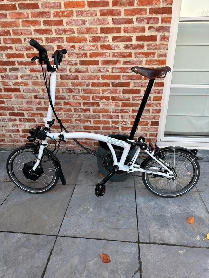 Brompton Electric H6L in perfecte staat met Brooks zadel!, Fietsen en Brommers, Fietsen | Vouwfietsen, Zo goed als nieuw, Brompton