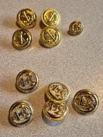 10 stuks goudkleurige zeevaartknopen met anker; samen €3, Ophalen of Verzenden, Nieuw, Knoop of Knopen