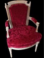 paar fijne gesculpteerde Louis XVI periode cabrioletfauteuil, Enlèvement