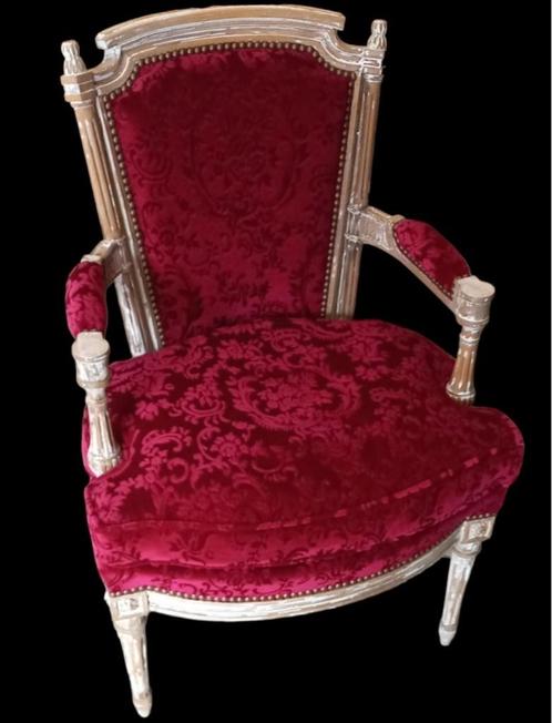 paar fijne gesculpteerde Louis XVI periode cabrioletfauteuil, Antiquités & Art, Antiquités | Meubles | Chaises & Canapés, Enlèvement