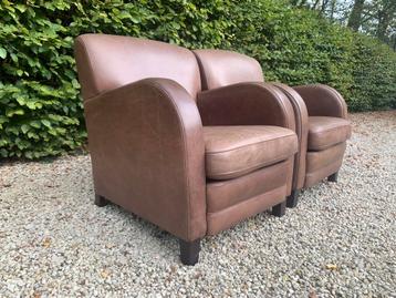 2 Buffelleren Club Fauteuils in goede staat beschikbaar voor biedingen